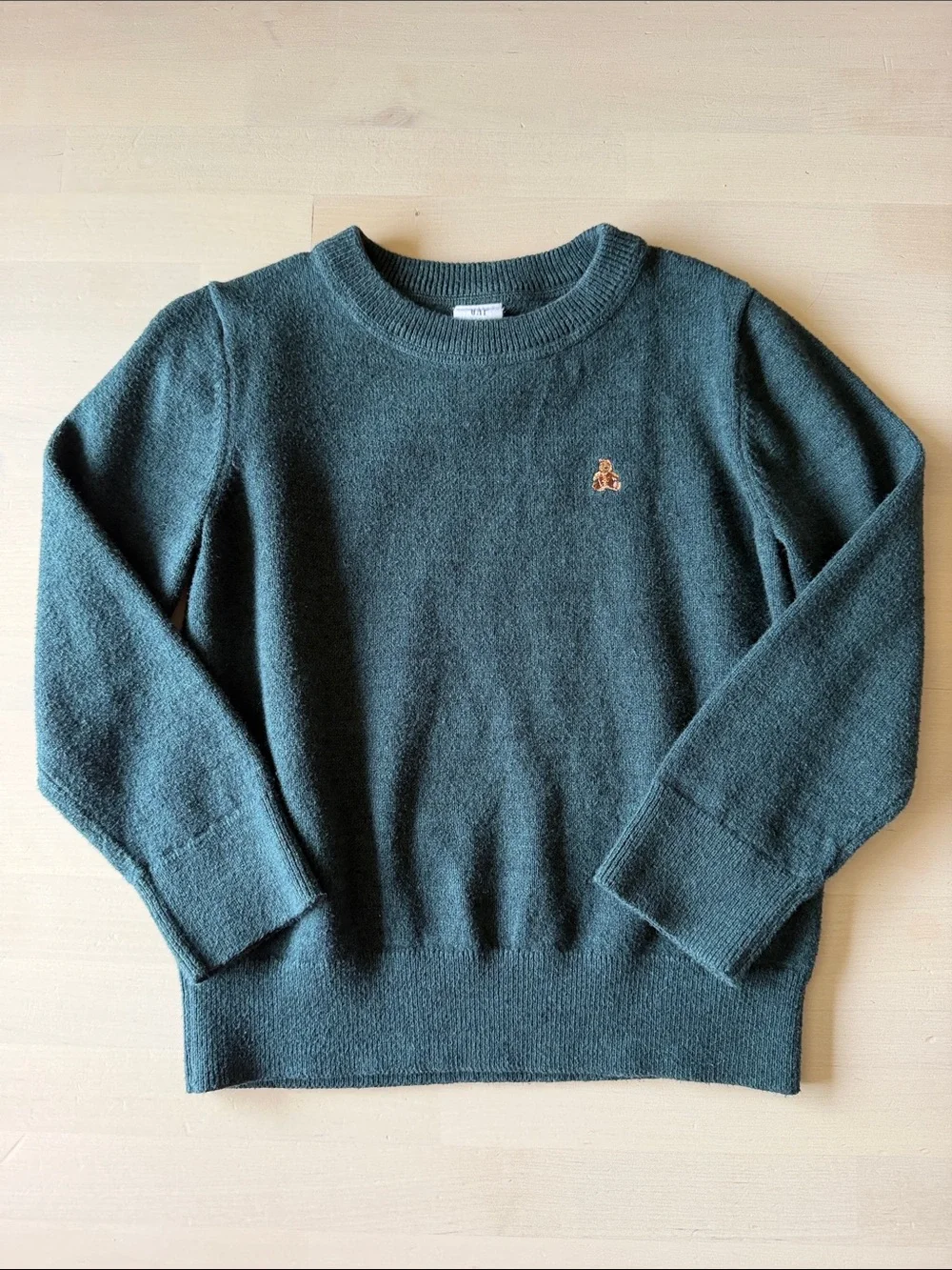 GAP Kids Crewneck Sweater with Tiny Embroidered Bear 5T